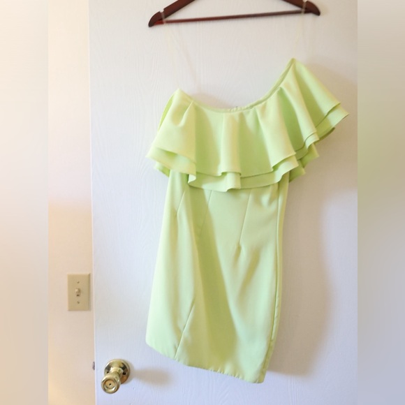 One Shoulder Ruffle Dress - Picture 5 of 7